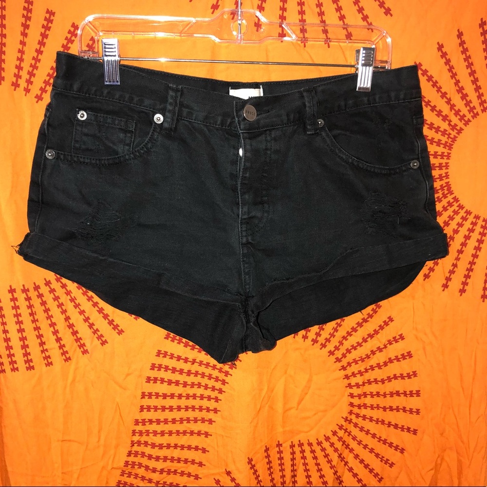 Black high waisted shorts